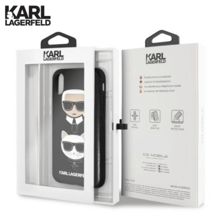 Kožna Karl Lagerfeld Maskica za iPhone XR – Crna 43926