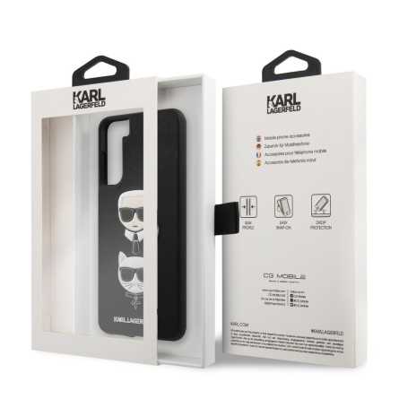 Karl Lagerfeld Hard Karl & Choupette maskica za Galaxy S21  – Crna 124765
