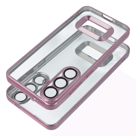 Kromirana prozirna maskica za Samsung Galaxy A26 - Roza 252136