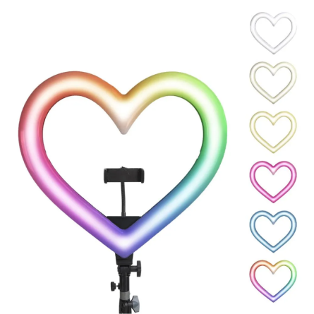 Led RING svjetiljka RGB Heart od 10 inča i tripod 256081
