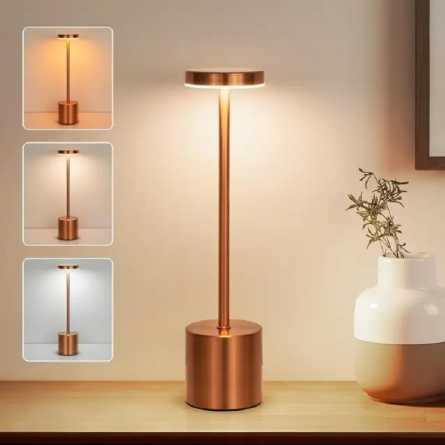 Premium LED stolna lampa na dodir - bakrena 265258