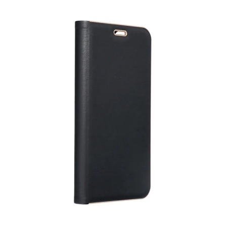 LUNA preklopna maskica sa zlatnim rubovima za Redmi 15C - Crna 256040