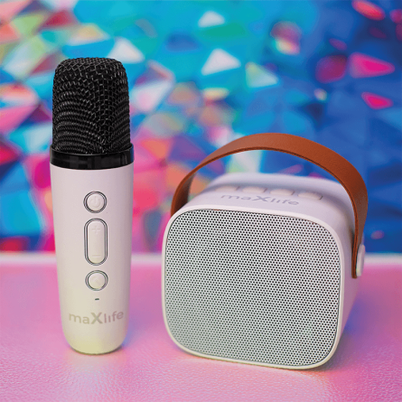 Maxlife Bluetooth karaoke zvučnik sa mikrofonom - bijeli 242532