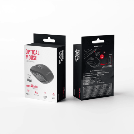 Optički bežični miš Maxlife MXHM-02 - crni 242356