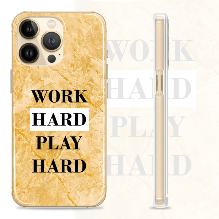 Silikonska Maskica za mobitel - "Work hard, play hard" Marble - MBL01 239091