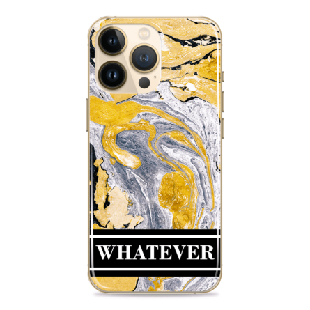 Silikonska Maskica za mobitel - "Whatever" zlatno bijeli marble - MBL23 239054