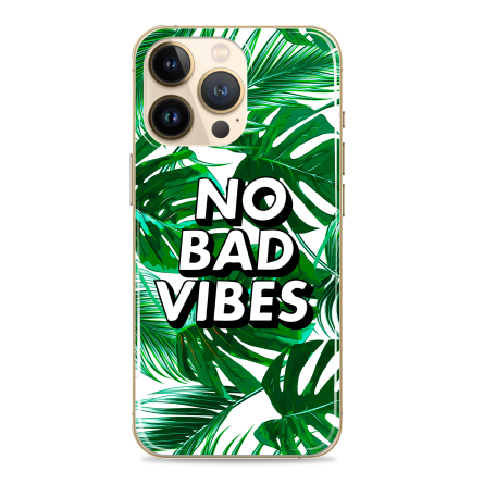 Silikonska Maskica za mobitel - "No bad vibes" tropsko lišće - MC22 246126