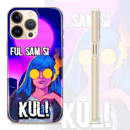 Silikonska Maskica za mobitel - "Ful sam si kul" djevojka - NOR14 239352