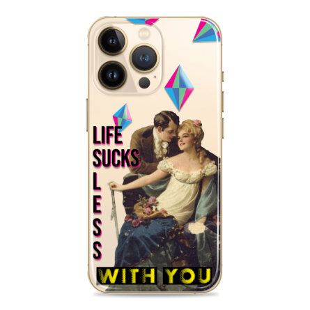 Silikonska Maskica za mobitel - "Life sucks less with you" - NOR22 239335