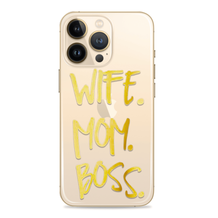 Silikonska Maskica za mobitel - "Wife, mom, boss" - OM20 245756