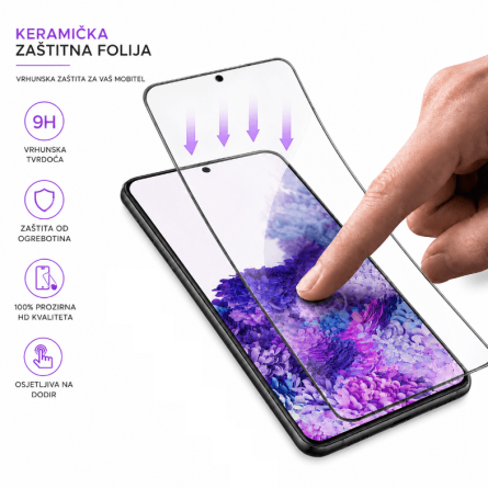 Zaštitno Staklo za ekran za Samsung Galaxy A53 (3D Keramičko Staklo) - (Prozirno sa crnim rubovima) 268290