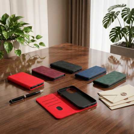 Smart Suede Preklopna Maskica za Honor 600 Lite - Bordo 269095