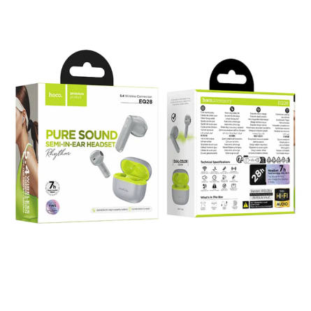 Hoco TWS ANC ENC EQ28 bluetooth slušalice – Sive 269363