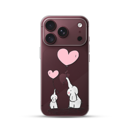 Silikonska Maskica za iPhone 18 Pro Max - Elephant Heart 270157