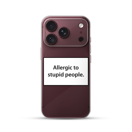 Silikonska Maskica za iPhone 18 Pro Max - Allergic to Stupid People 270222