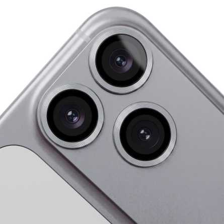 Zaštitno Staklo za Kameru za iPhone 18 Pro Max sa srebrnim rubovima 270276