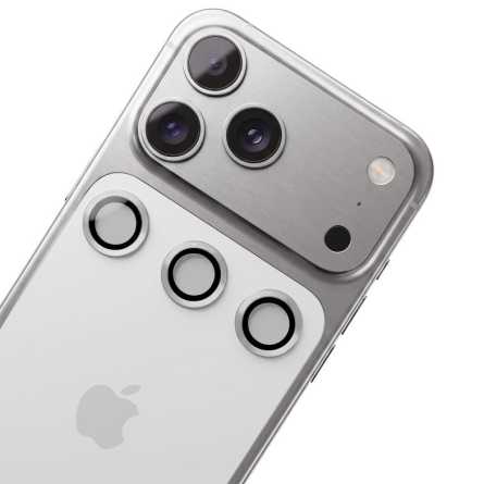 Zaštitno Staklo za Kameru za iPhone 18 Pro Max sa srebrnim rubovima 270281