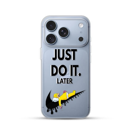 Silikonska Maskica za iPhone 18 Pro - Just Do It (Later) 270424