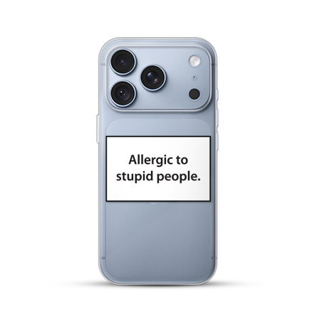 Silikonska Maskica za iPhone 18 Pro - Allergic to Stupid People 270556