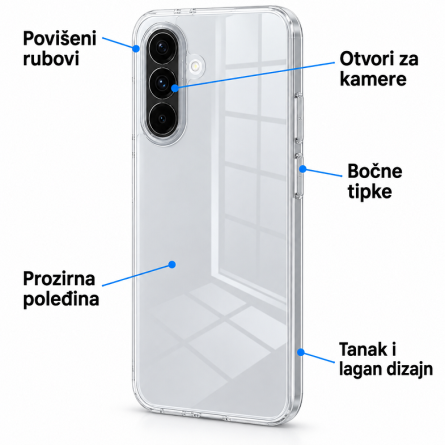 Ultra tanka Prozirna Silikonska maskica za Samsung Galaxy S26 FE 270861