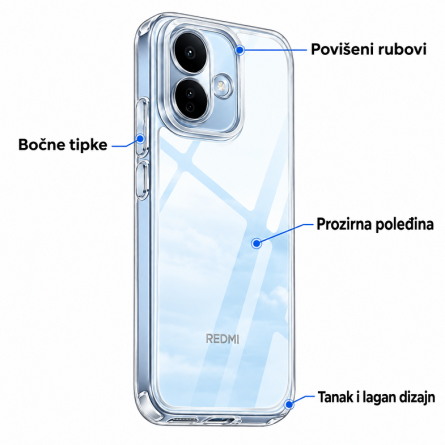 Ultra tanka Prozirna Silikonska maskica za Redmi Note 17 Pro 270866