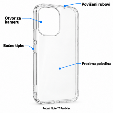 Ultra tanka Prozirna Silikonska maskica za Redmi Note 17 Pro Max 270868