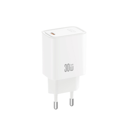 XO zidni punjač PD 30W Type-C + Type-C kabel – Bijeli 272335