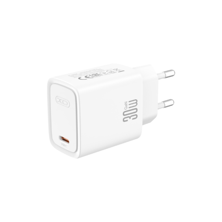 XO zidni punjač PD 30W Type-C + Type-C kabel – Bijeli 272337