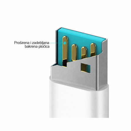 BWOO USB na Lightning data kabel – 3A – 100cm – Bijeli 272388