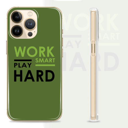 Silikonska maskica za mobitel - "Work Smart, Play Hard" - Q-06 239552