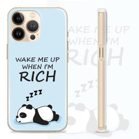 Silikonska maskica za mobitel - "Wake me up when I am rich" - Q-09 239546