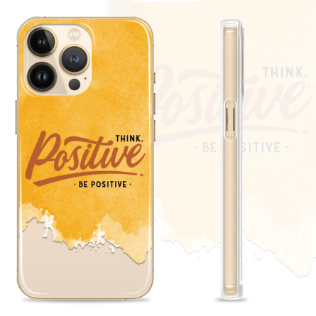 Silikonska maskica za mobitel - "Think positive, be positive" - Q-14 239522