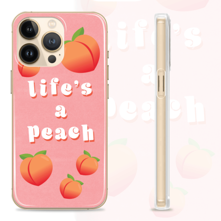 Silikonska maskica za mobitel - "Life's A Peach" - Q-15 239519