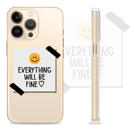 Silikonska maskica za mobitel - "Everything will be fine" - Q-20 239445