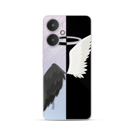 Silikonska Maskica za Xiaomi Redmi 13C 5G - Black & White 264208