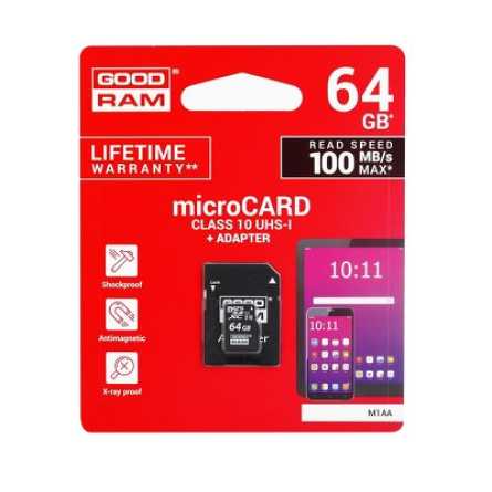 64GB – GOODRAM MicroSD Kartica s Adapterom 67644
