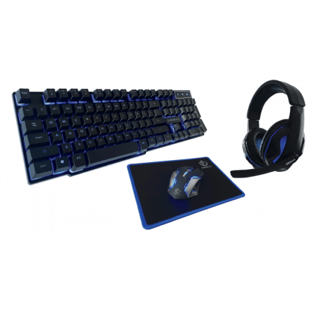 Rebeltec Sherman 4u1 žičani gaming set: tipkovnica + slušalice + miš + podloga 242424