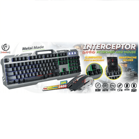 Rebeltec for Interceptor USB Gaming žičana tipkovnica + miš 242466