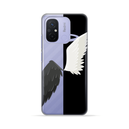 Silikonska Maskica za Redmi 12C / Redmi 11A / Poco C55 - Black & White 233361