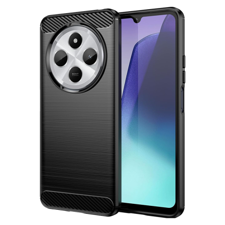 Silikonska Carbon Maskica za Redmi 14C / Redmi A4 / Poco C75 - Crna 248798