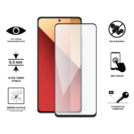 Zaštitno Staklo za ekran za Xiaomi Redmi Note 14 4G / 14 5G (3D) - (Prozirno sa crnim rubovima) 248980