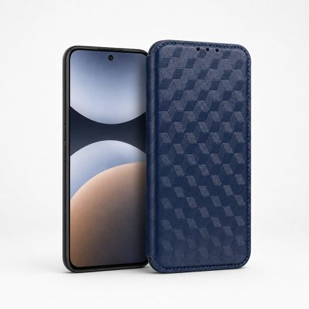 Cubic Book Preklopna Maskica za Xiaomi Redmi Note 15 Pro 4G - Tamno plava 266399