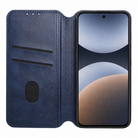 Cubic Book Preklopna Maskica za Xiaomi Redmi Note 15 Pro 4G - Tamno plava 266401