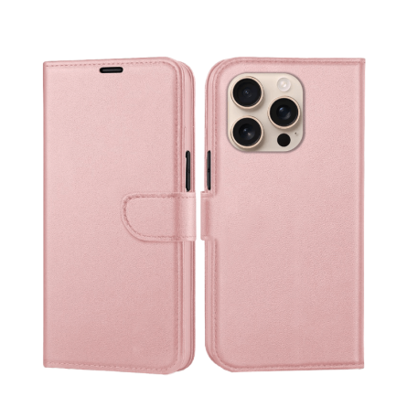 Preklopna maskica za iPhone 16 Pro - Rose Gold 239774