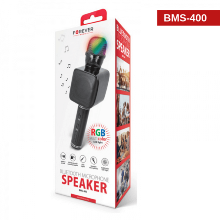 Forever Karaoke Bluetooth Mikrofon sa Zvučnikom BMS-400 - Crni 42953