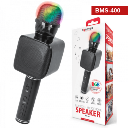 Forever Karaoke Bluetooth Mikrofon sa Zvučnikom BMS-400 - Crni 42954