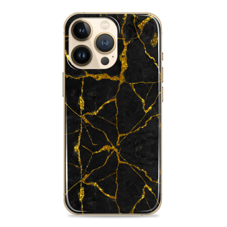 Silikonska Maskica - Crno zlatni marble - S113 225118