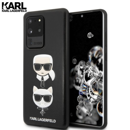 Karl Lagerfeld Hard Karl & Choupette maskica za Galaxy S20 Ultra – Crna 108548