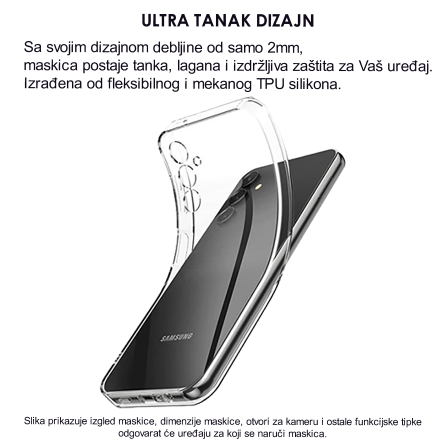 Ultra tanka Prozirna Silikonska maskica za Galaxy A23 (4G) / A23 (5G) 229868