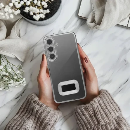 Kromirana prozirna maskica za Samsung Galaxy A26 - Srebrna 258370